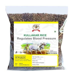 Kullakar Hand Pounded Rice, 1Kg, Traditional Red Rice, Boiled Rice, Unpolished Kullakar Arisi