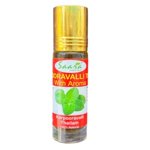 Karpooravalli Thailam, (8ml) Coleus Amboinicus,Omavalli Leaves Oil, for Cough and Cold, (Pack of 1)