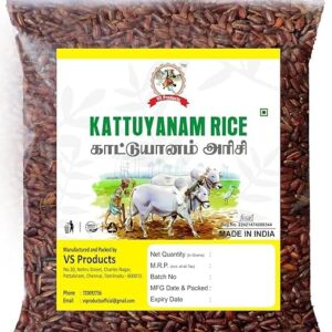 Kattuyanam Red Rice, 1Kg, Hand Pounded Red Rice, Red Chawal, Katuyanam Arisi, Tinni Chawal, Rich In Nutrients