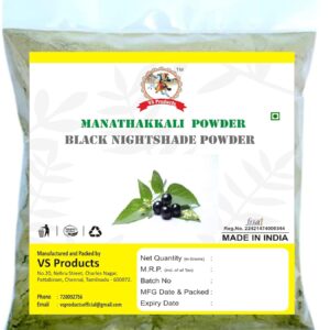 Manathakkali Powder, 100g, Black Nightshade, Makoy Leaf, Solanum Nigrum, Piludi, Kachchipandu Powder