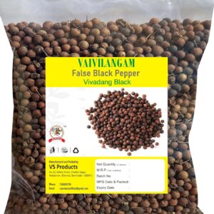 Vaivilangam, 100g, False Black Pepper, Baibadang, Vidanga, Embelia Ribes, Vayuvilamgam Seeds