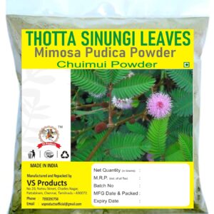 Thotta Sinungi Leaves Powder, 100g, Mimosa Pudica Powder, Mudatha Damara, Lajalu, Muttidare Muni