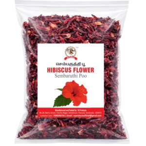 Dry Hibiscus Flower, 100g, Gudhal Ka Phool, Sembaruthi Poo, Rosa-Sinensis For Hair Care & FacePack