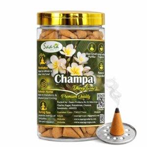 Champa Dhoop Cone, 50 Nos | Holder Inside | No Charcoal & Bamboo