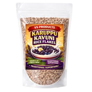 Karuppu Kavuni Flakes, 500g | karuppu kavuni aval | Black Rice Flakes Healthy Breakfast