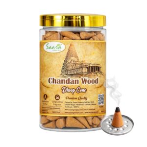 Chandan Dhoop Cone, 50 Nos | Sandalwood Fragrance | Pooja & Meditation Use