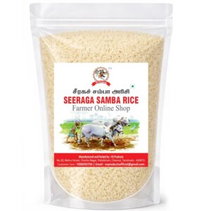 Seeraga Samba Biriyani Rice, 1kg, Jeeraga Samba Rice | Jeera Rice with Natural Aroma | Biryani/Pulao, 1kg