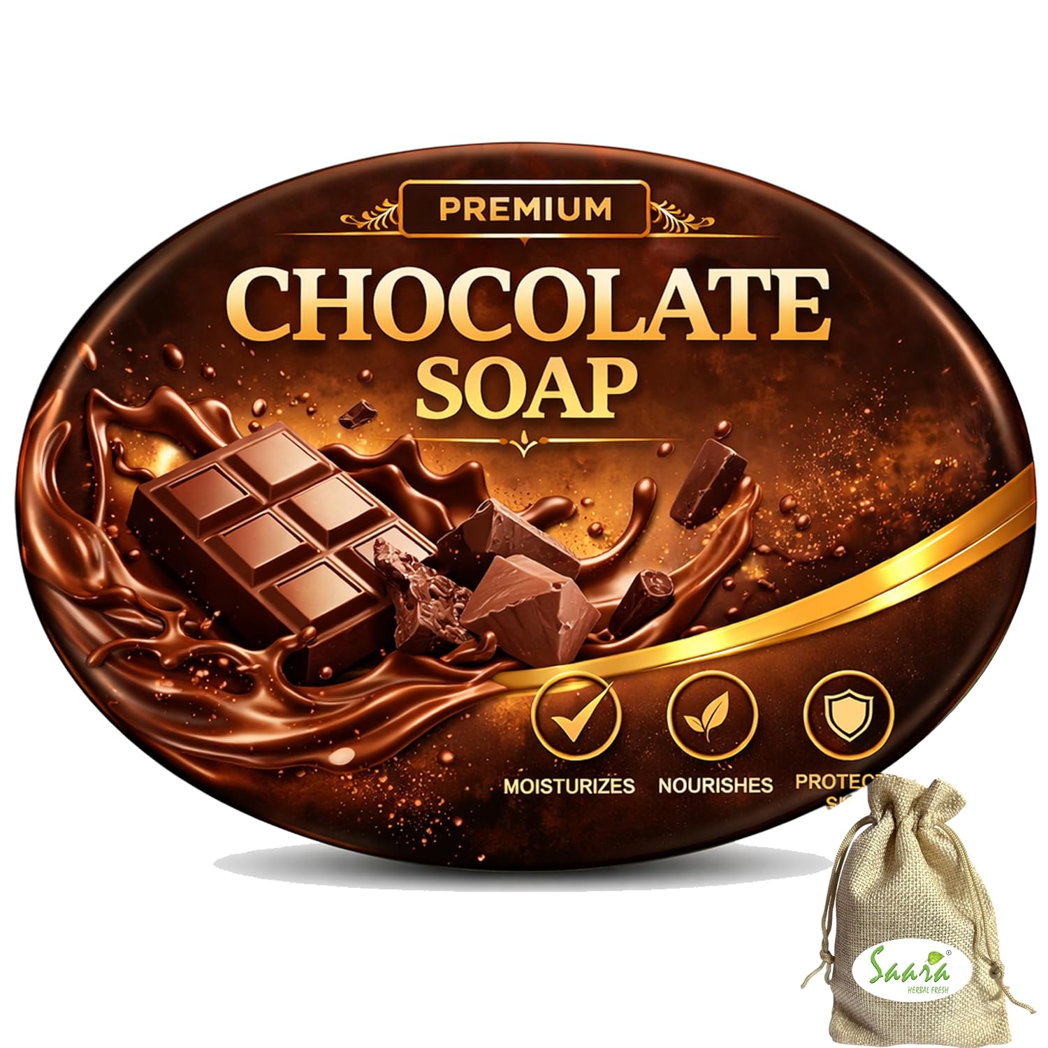 Chocolate Bathing Soap | Cocoa Based Personal Care Soap | 100 g