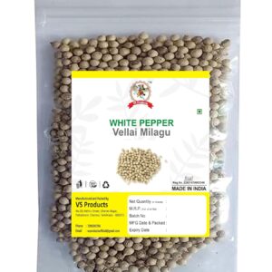 White Pepper, 75g, Sabut Safed Mirch | Vellai Milagu | White Peppercorn | Dakhni Mirch (Whole), 75g