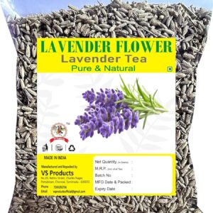 Pure Organic Lavender Flower Tea, 100g, Sun Dried Flowers, Organic Farms of Kashmir, Iced Tea,