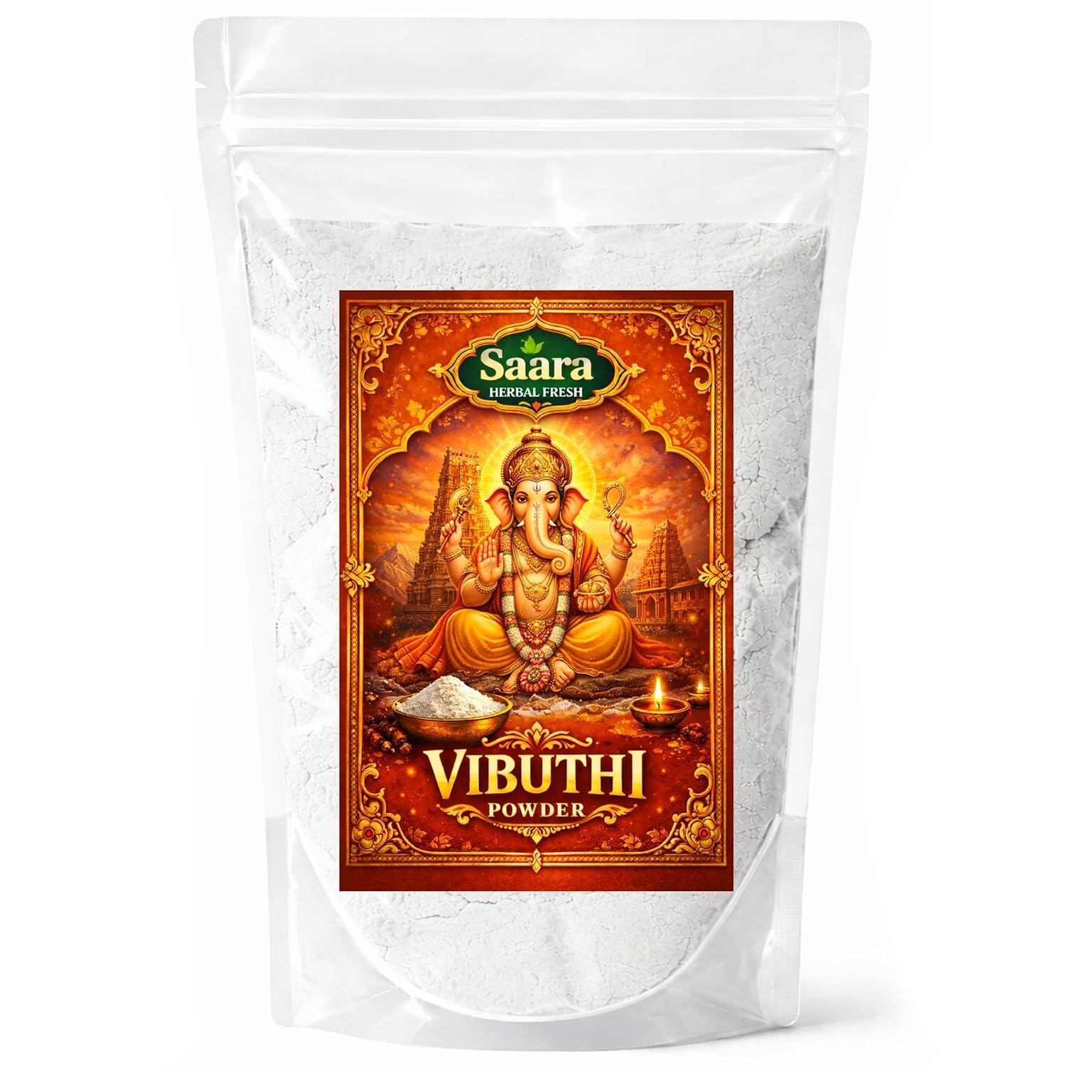 Temple Thiruneeru, 100g | Vibuthi Powder | Vibhuti Bhasma | Holy Ash for Pooja (Ganapathi)
